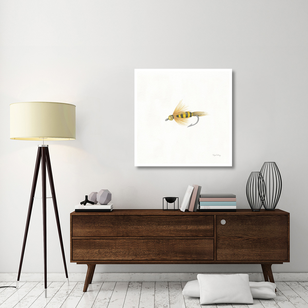 Gone Fishin VII -Paper Art-38&quotx38"