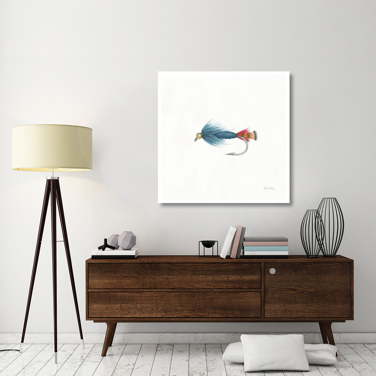 Gone Fishin IX -Paper Art-42&quotx42"
