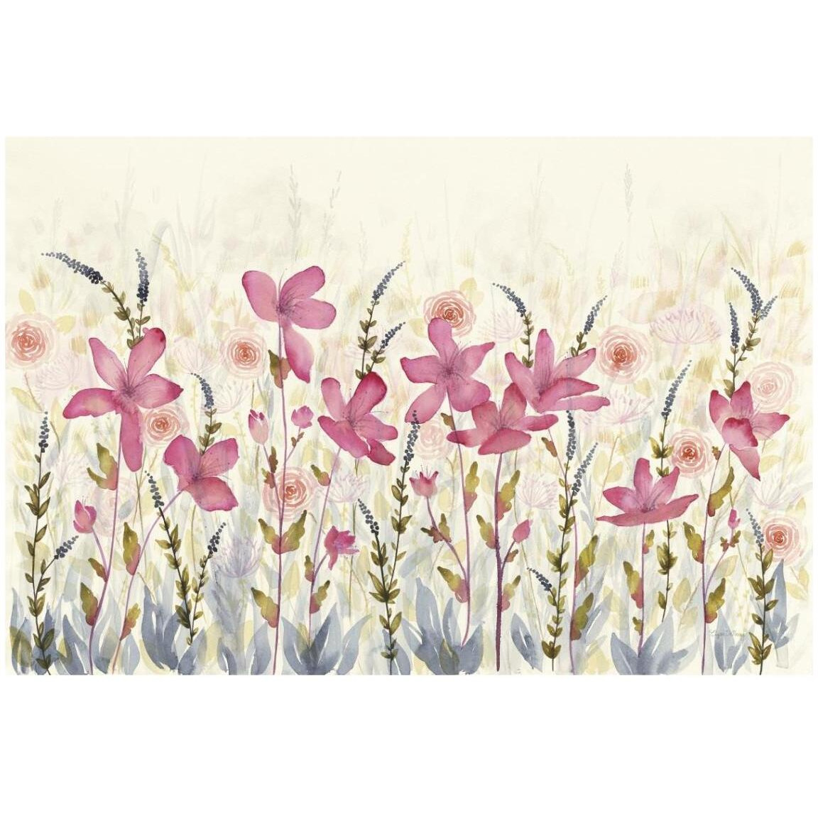 Watercolor Garden -Paper Art-20&quotx14"
