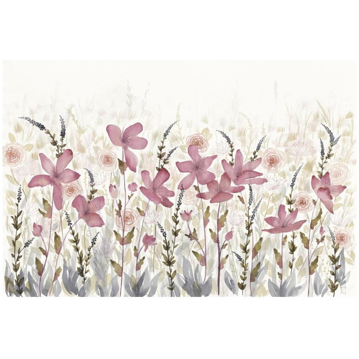 Watercolor Garden Light -Paper Art-50&quotx34"