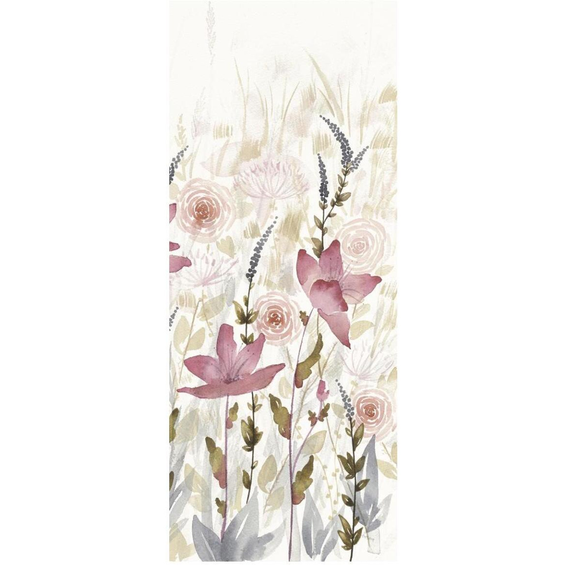Watercolor Garden III Light -Paper Art-22&quotx52"