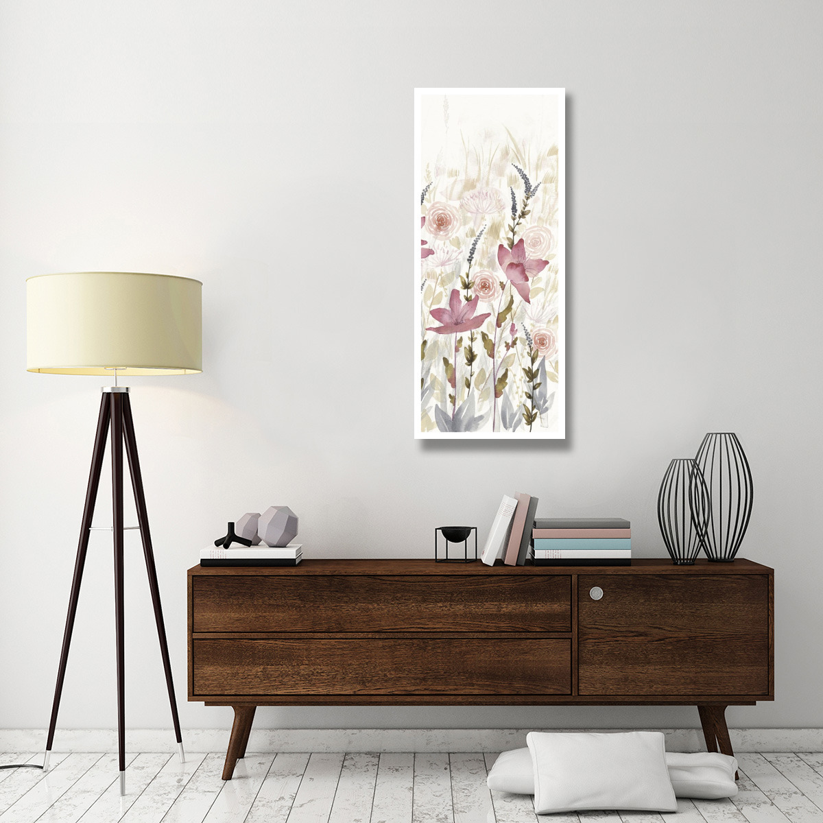 Watercolor Garden III Light -Paper Art-22&quotx52"