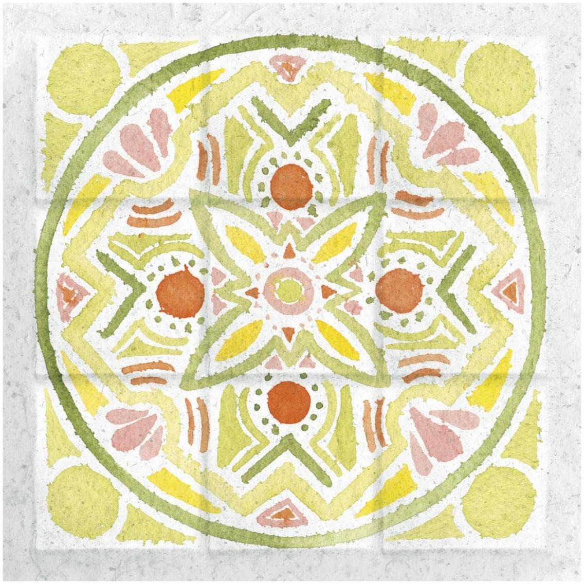 Citrus Tile III -Paper Art-32&quotx32"
