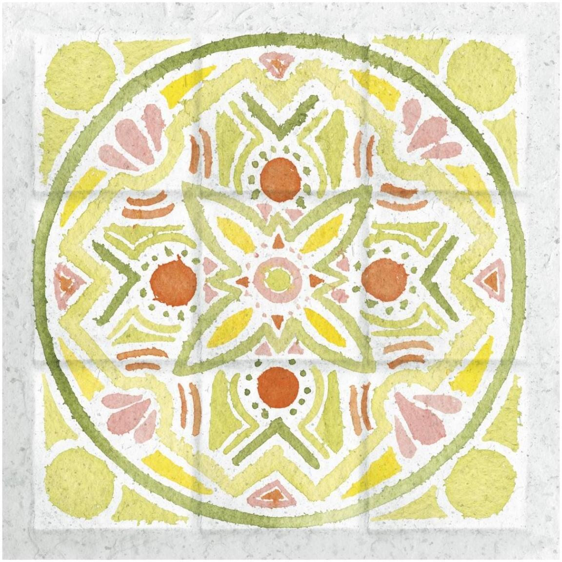 Citrus Tile III -Paper Art-42&quotx42"
