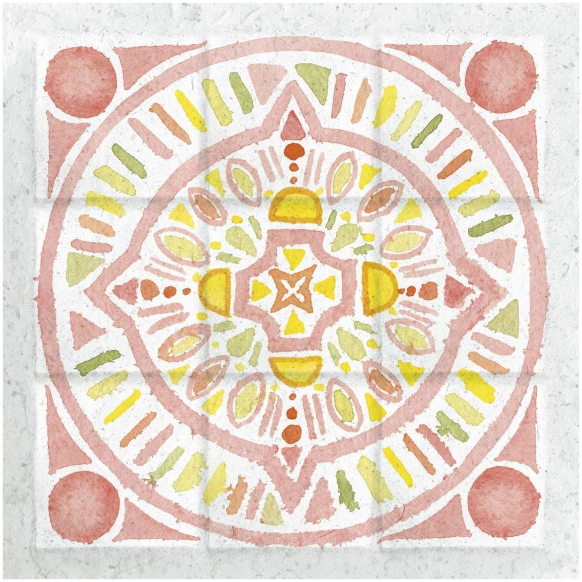 Citrus Tile IV -Paper Art-32&quotx32"