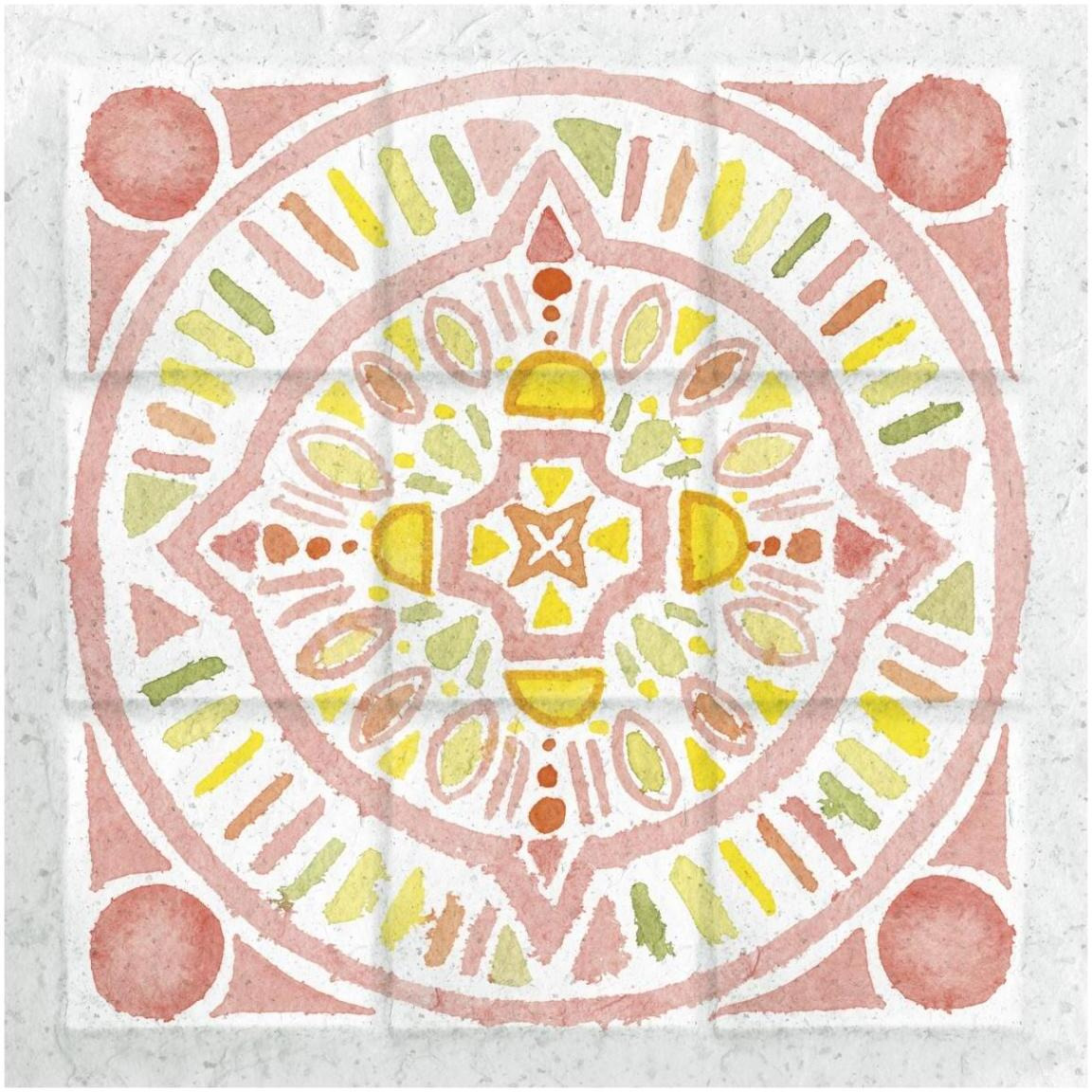 Citrus Tile IV -Paper Art-42&quotx42"