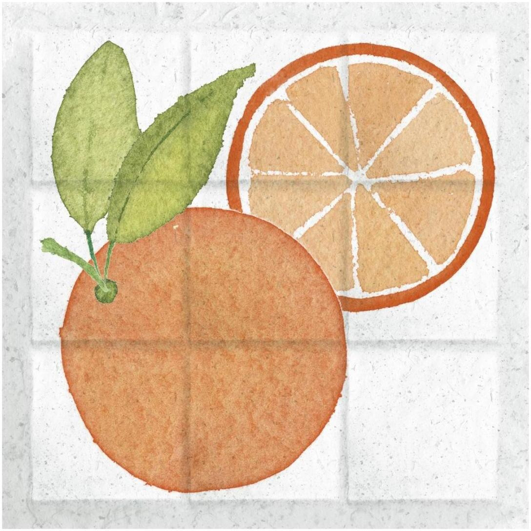 Citrus Tile V -Paper Art-20&quotx20"