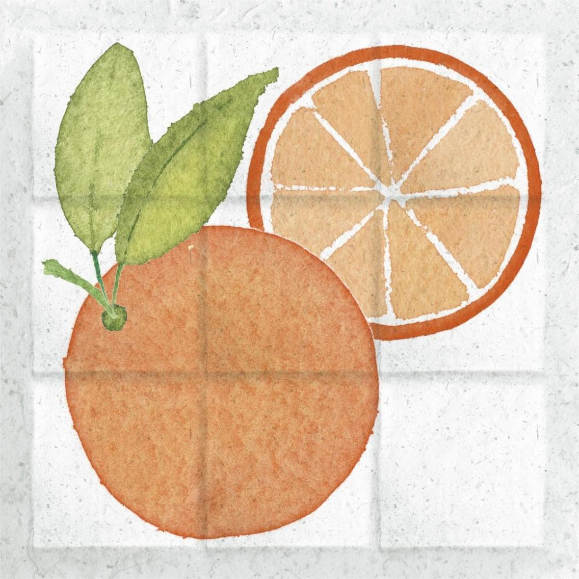 Citrus Tile V -Paper Art-38&quotx38"