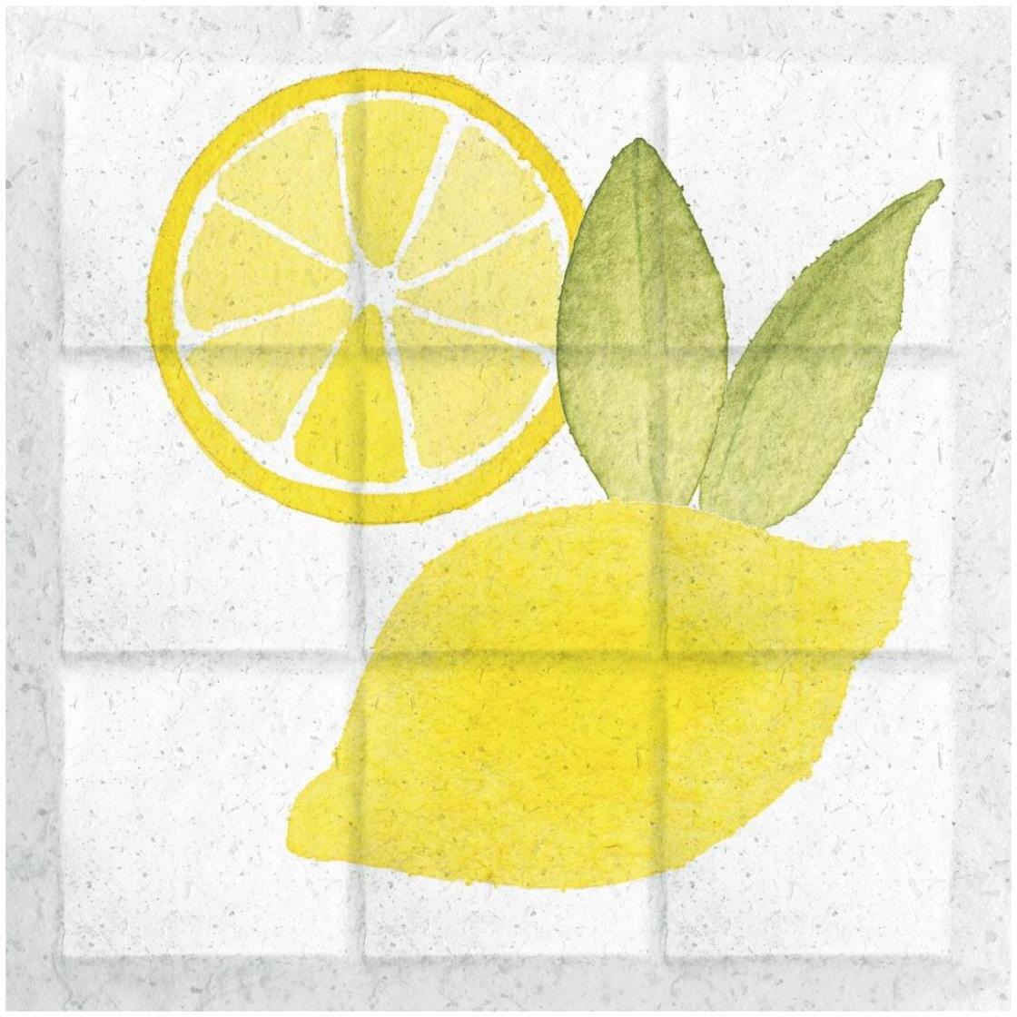 Citrus Tile VI -Paper Art-26&quotx26"