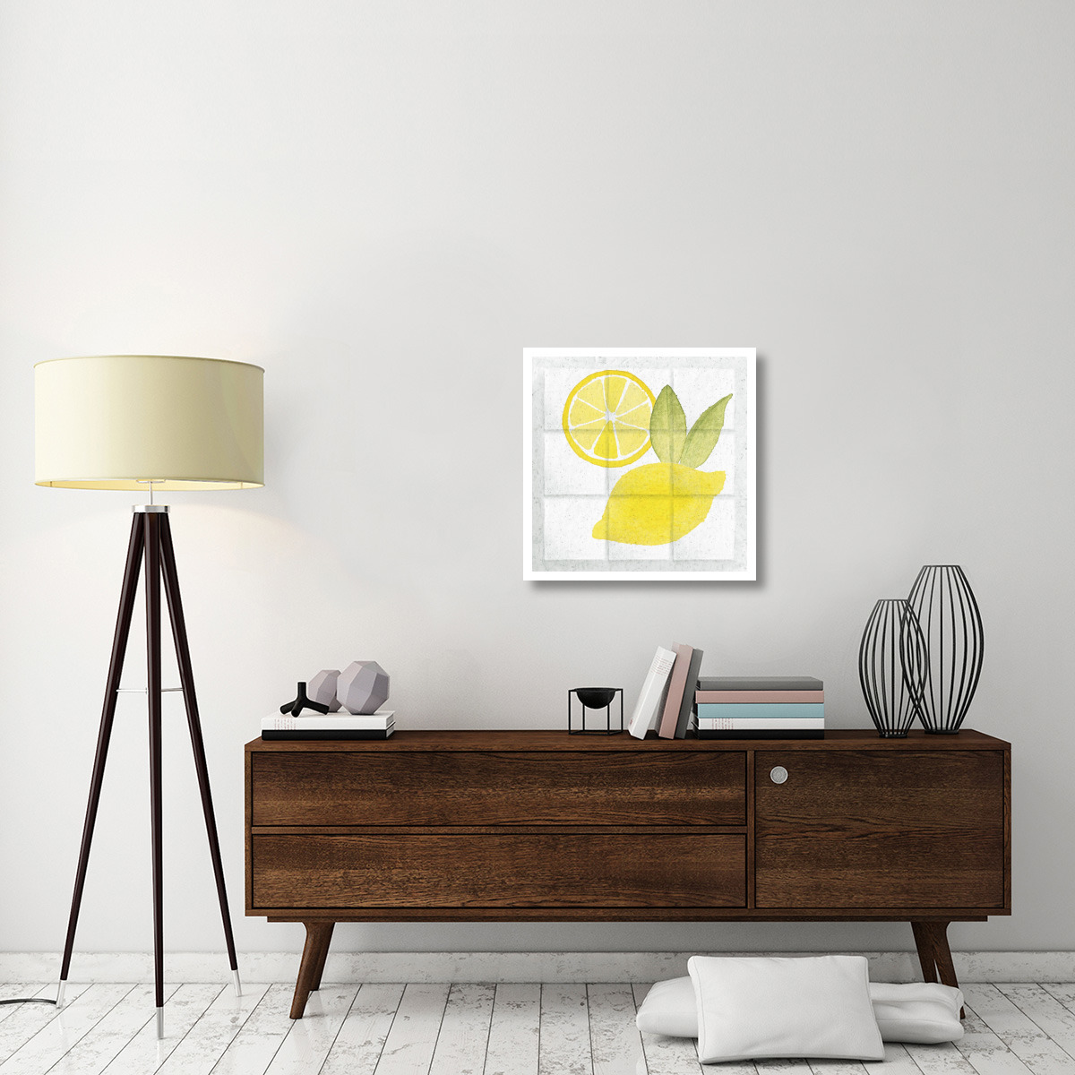 Citrus Tile VI -Paper Art-26&quotx26"