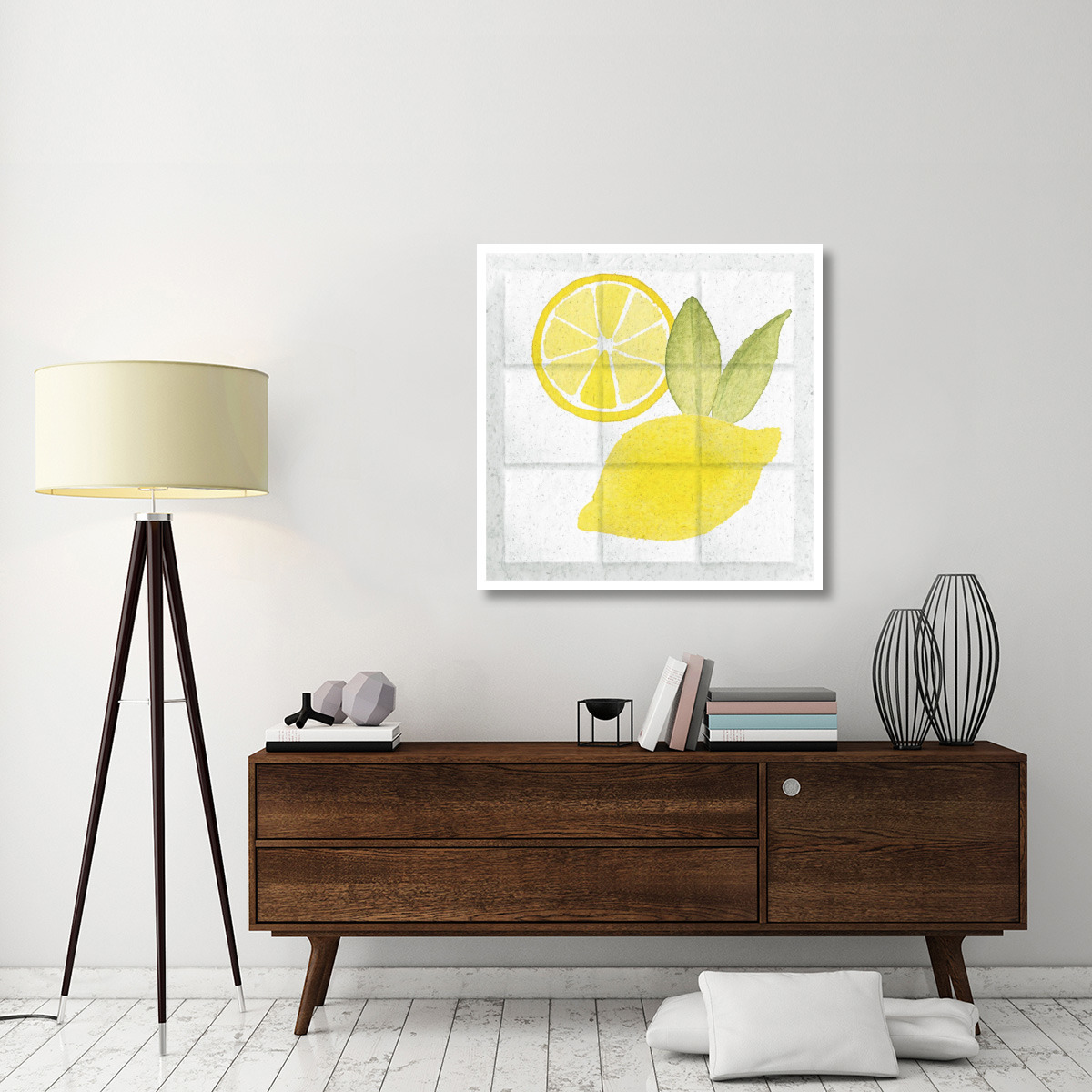 Citrus Tile VI -Paper Art-38&quotx38"