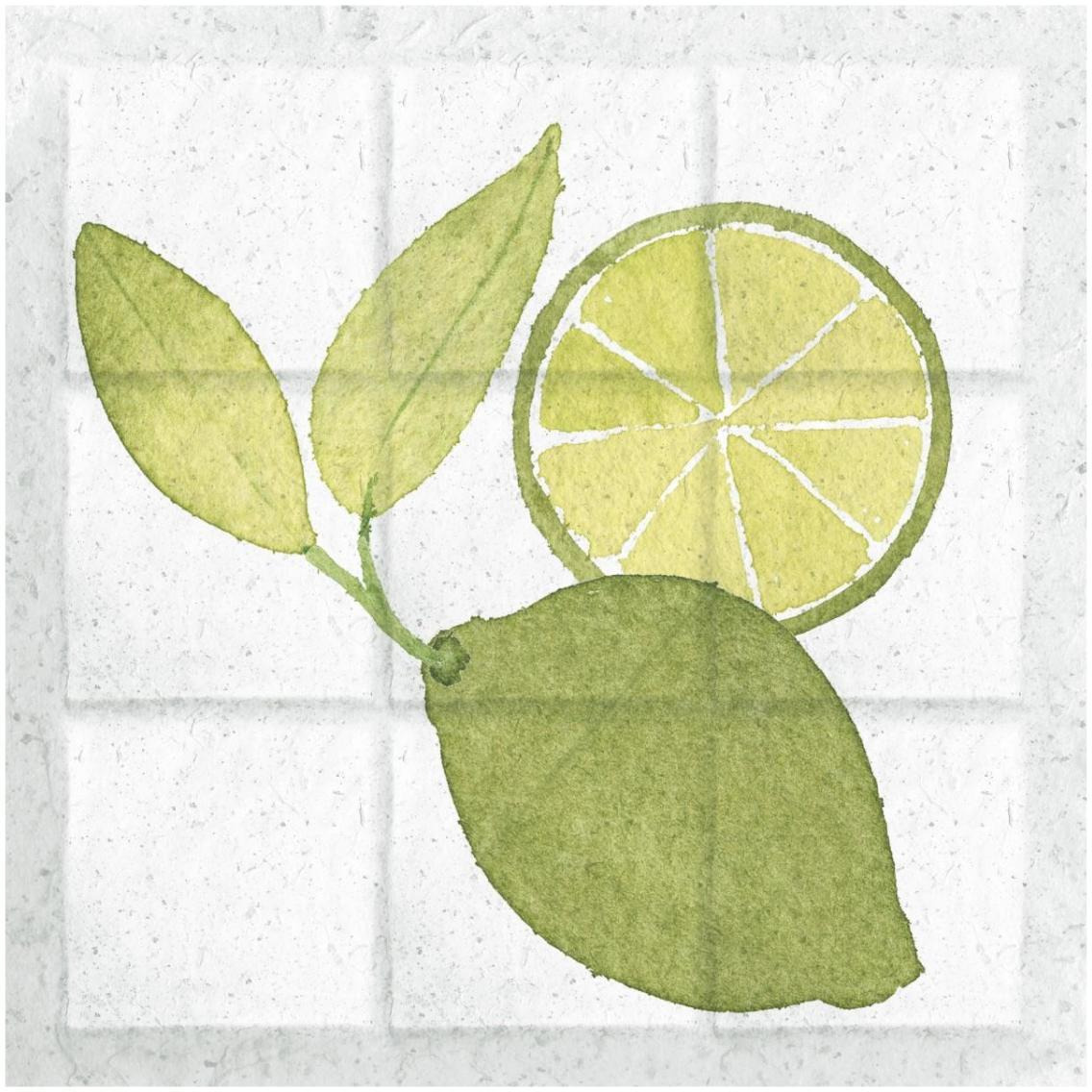 Citrus Tile VII -Paper Art-32&quotx32"
