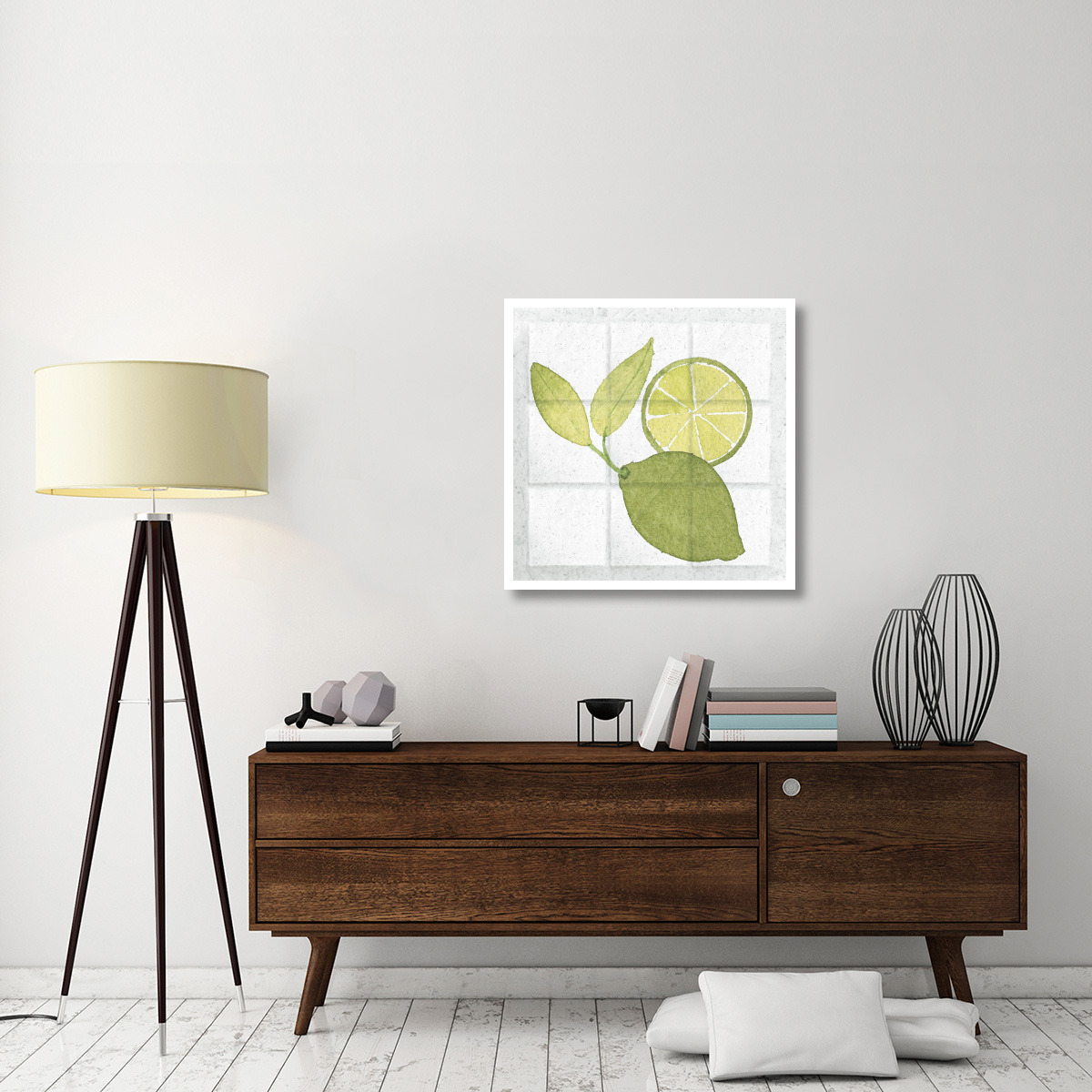 Citrus Tile VII -Paper Art-32&quotx32"