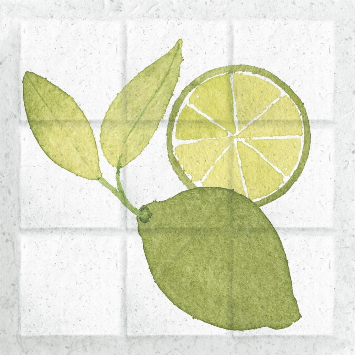 Citrus Tile VII -Paper Art-38&quotx38"