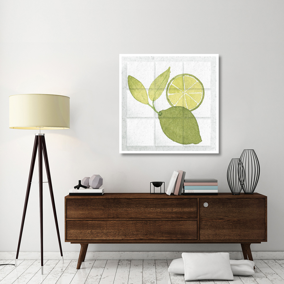 Citrus Tile VII -Paper Art-42&quotx42"