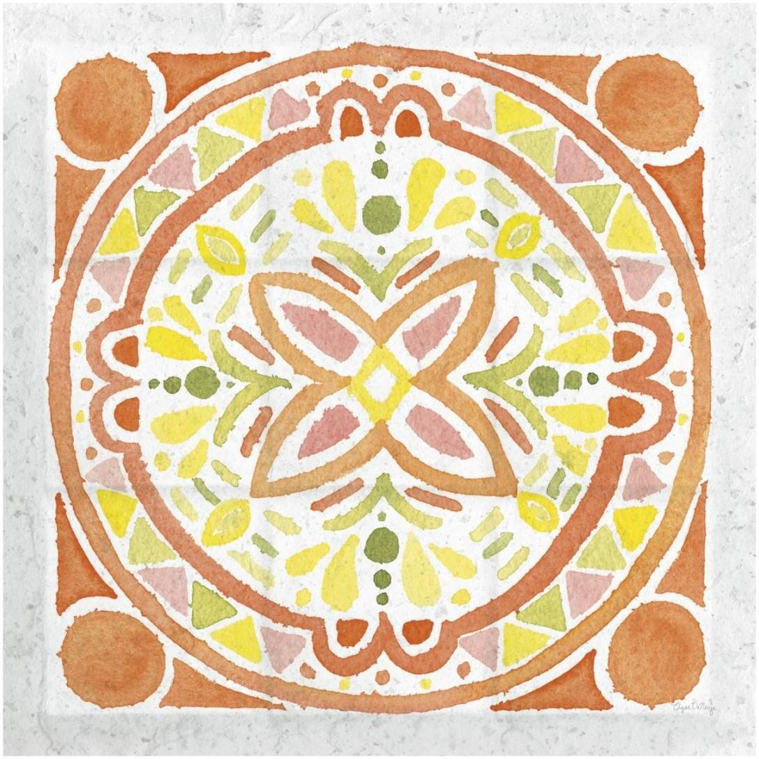 Citrus Tile I v2 -Paper Art-20&quotx20"
