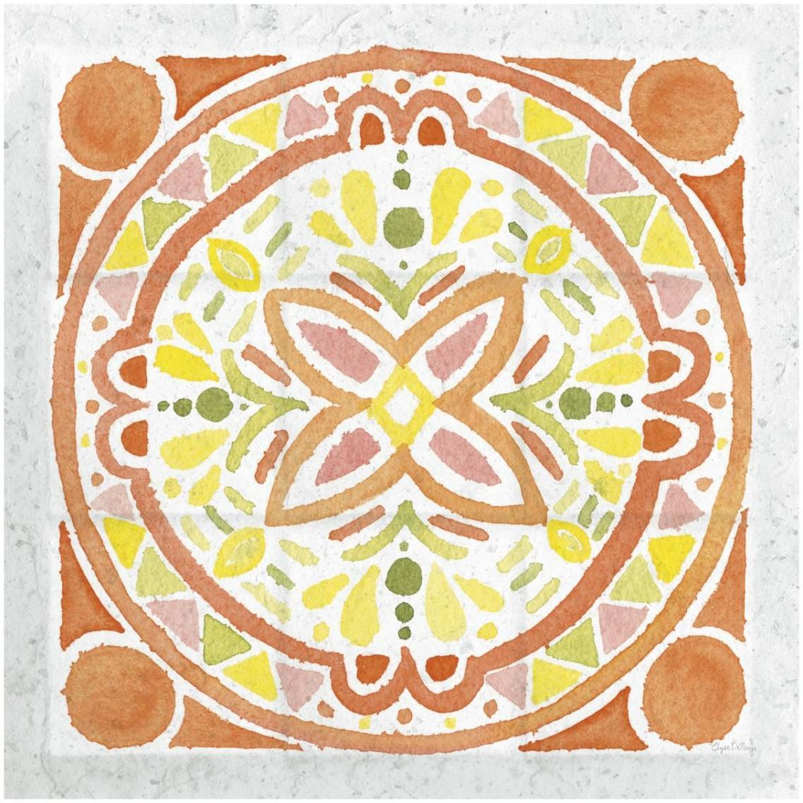 Citrus Tile I v2 -Paper Art-32&quotx32"