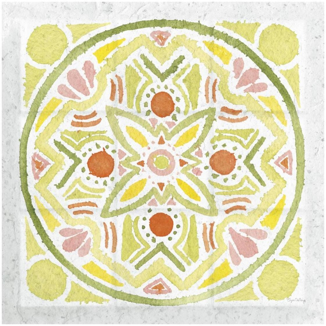 Citrus Tile III v2 -Paper Art-26&quotx26"