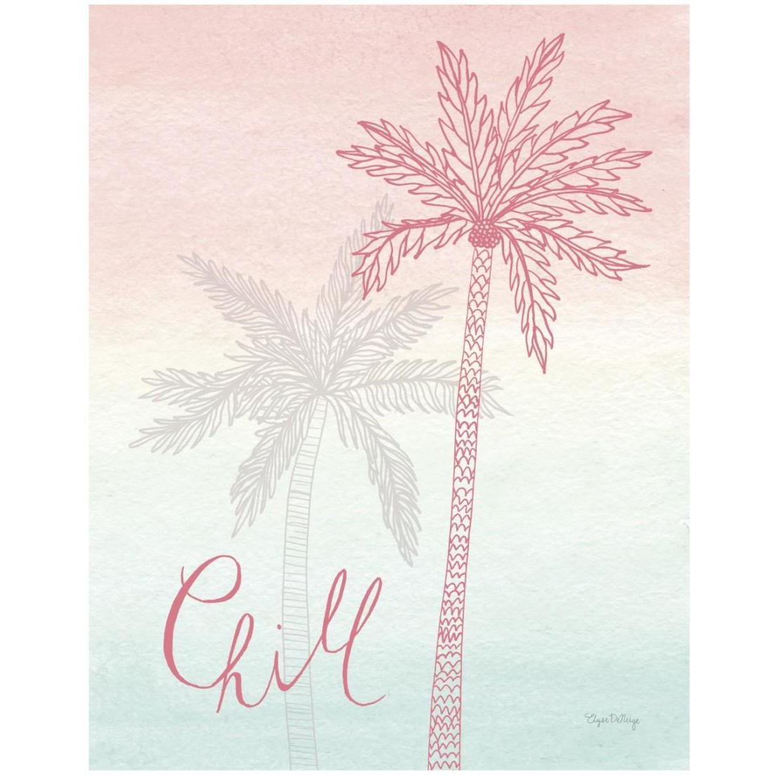 Sunset Palms II -Paper Art-18&quotx22"