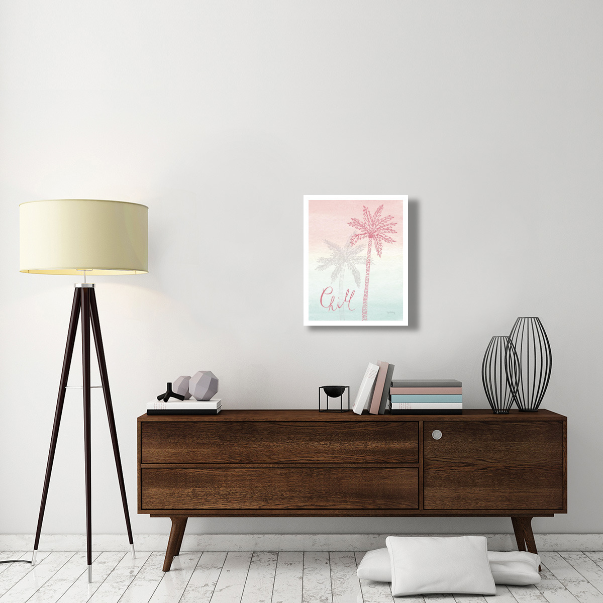 Sunset Palms II -Paper Art-22&quotx26"