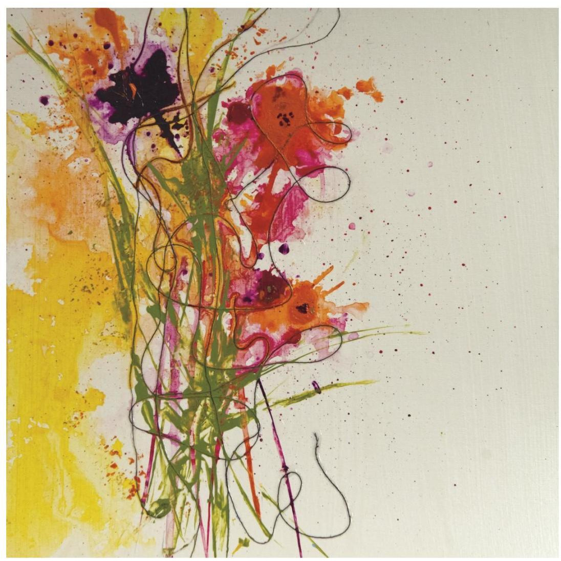 Flower Tango -Paper Art-20&quotx20"