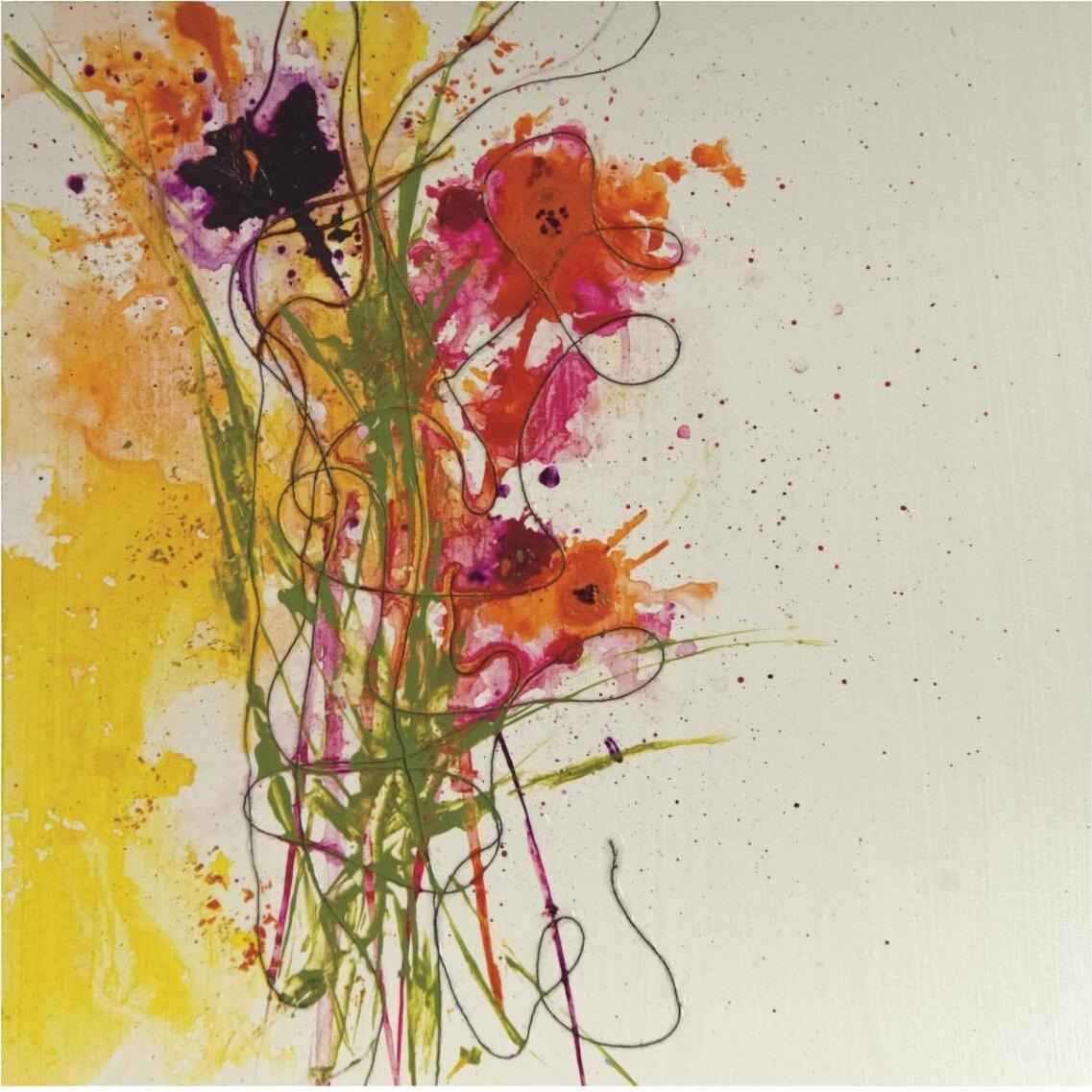Flower Tango -Paper Art-38&quotx38"