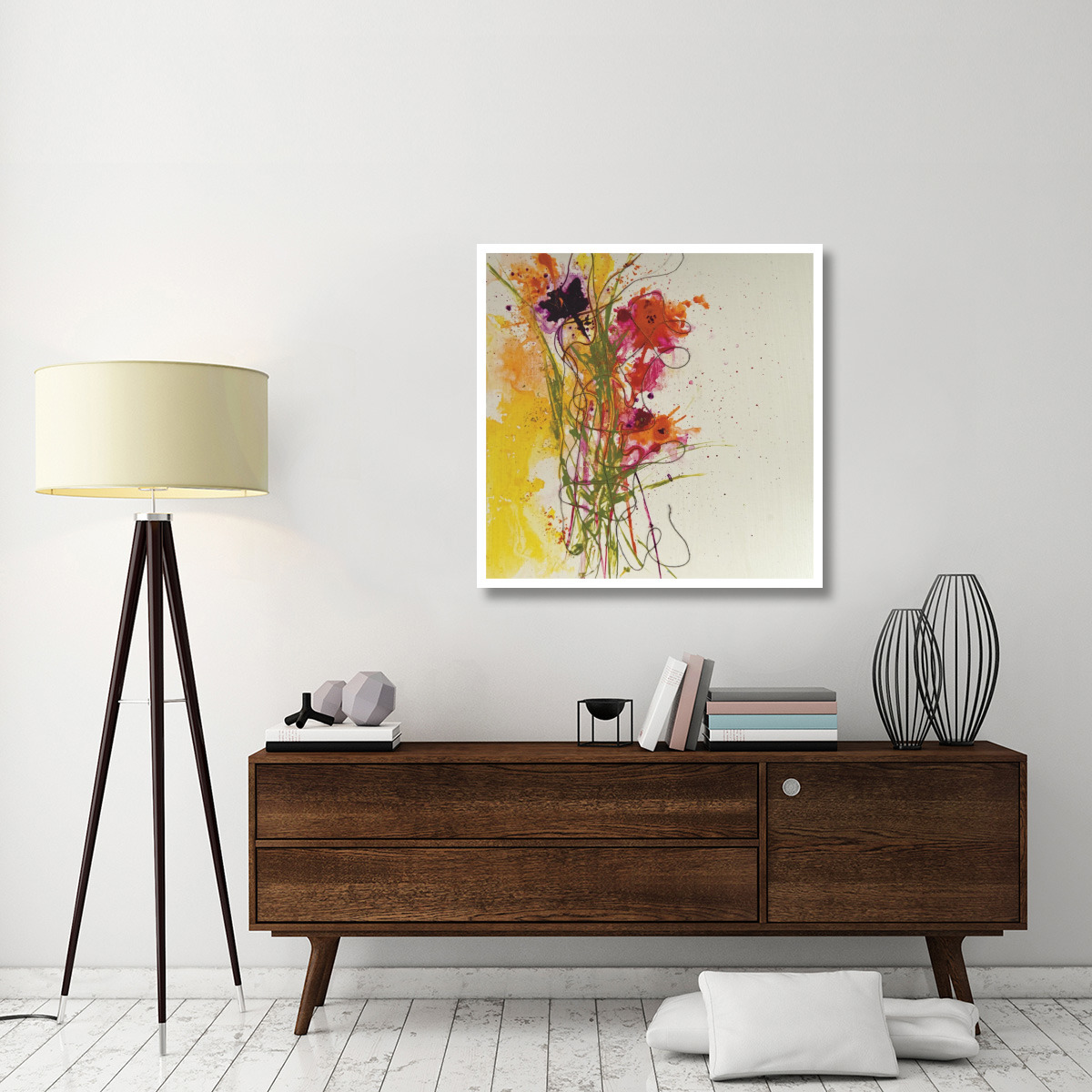 Flower Tango -Paper Art-38&quotx38"