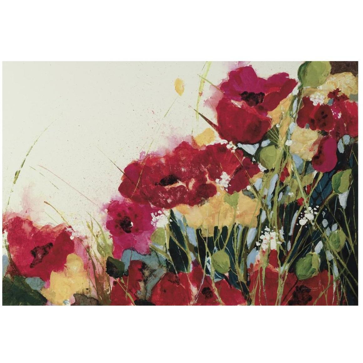 Poppies and Flowers -Paper Art-20&quotx14"