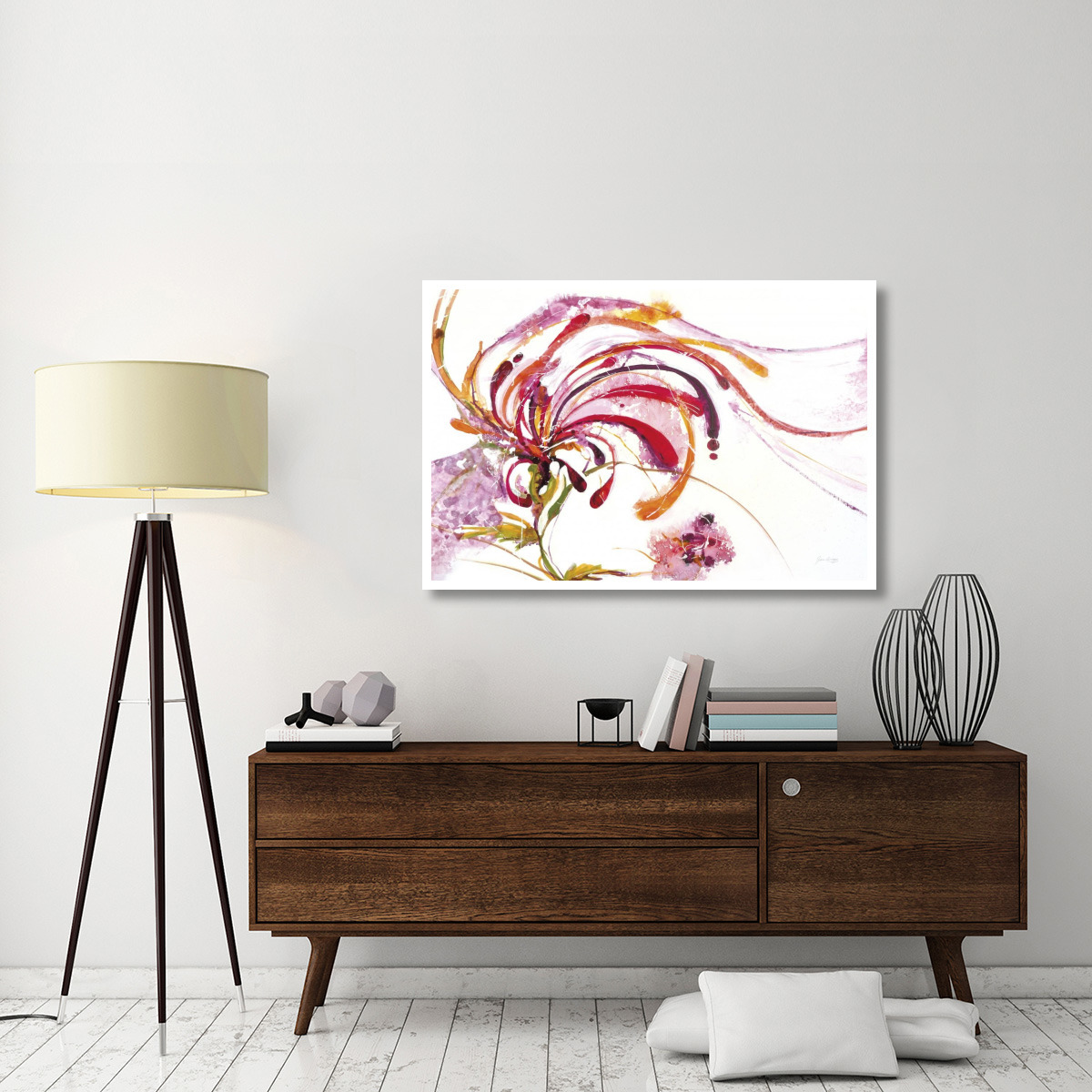 Moving and Shaking Bright on White Crop -Paper Art-50&quotx34"
