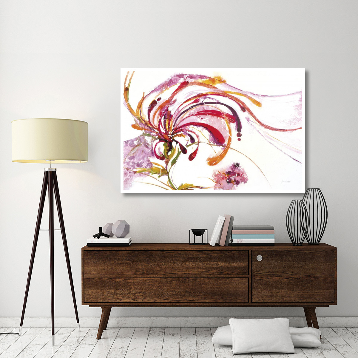 Moving and Shaking Bright on White Crop -Paper Art-62&quotx42"