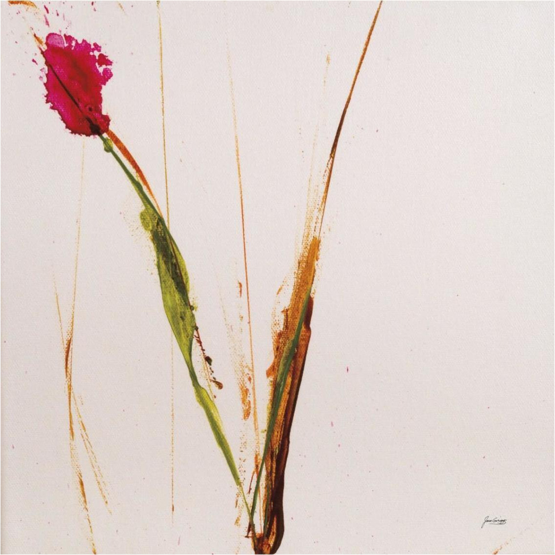 Pink Buds I -Paper Art-38&quotx38"