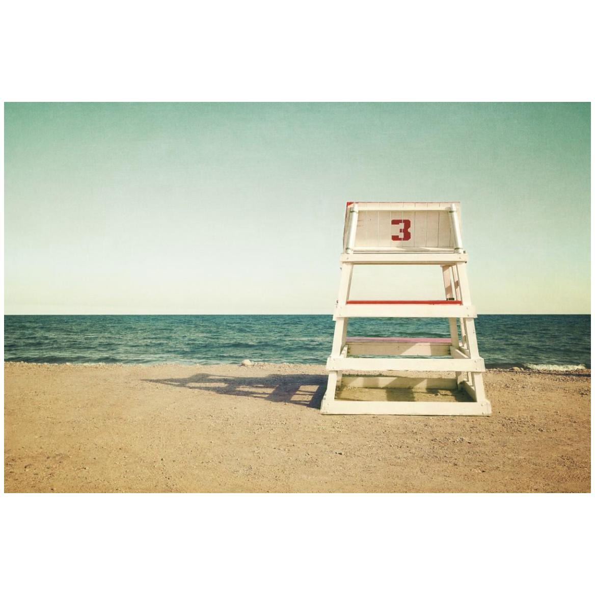 Lifeguard Station No 3 Crop -Paper Art-50&quotx34"