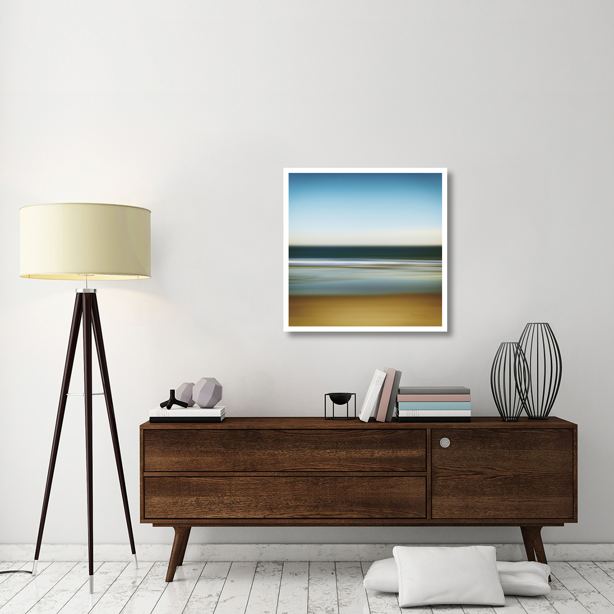 Sea Stripes I -Paper Art-32&quotx32"