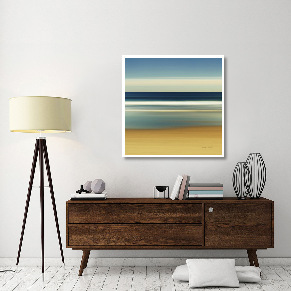 Sea Stripes II -Paper Art-42&quotx42"