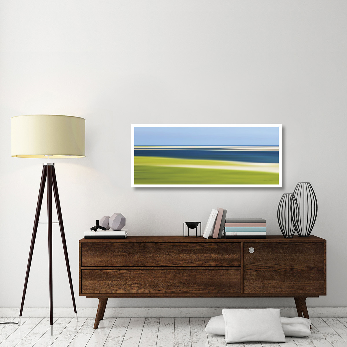Cape Cod Low Tide -Paper Art-52&quotx22"