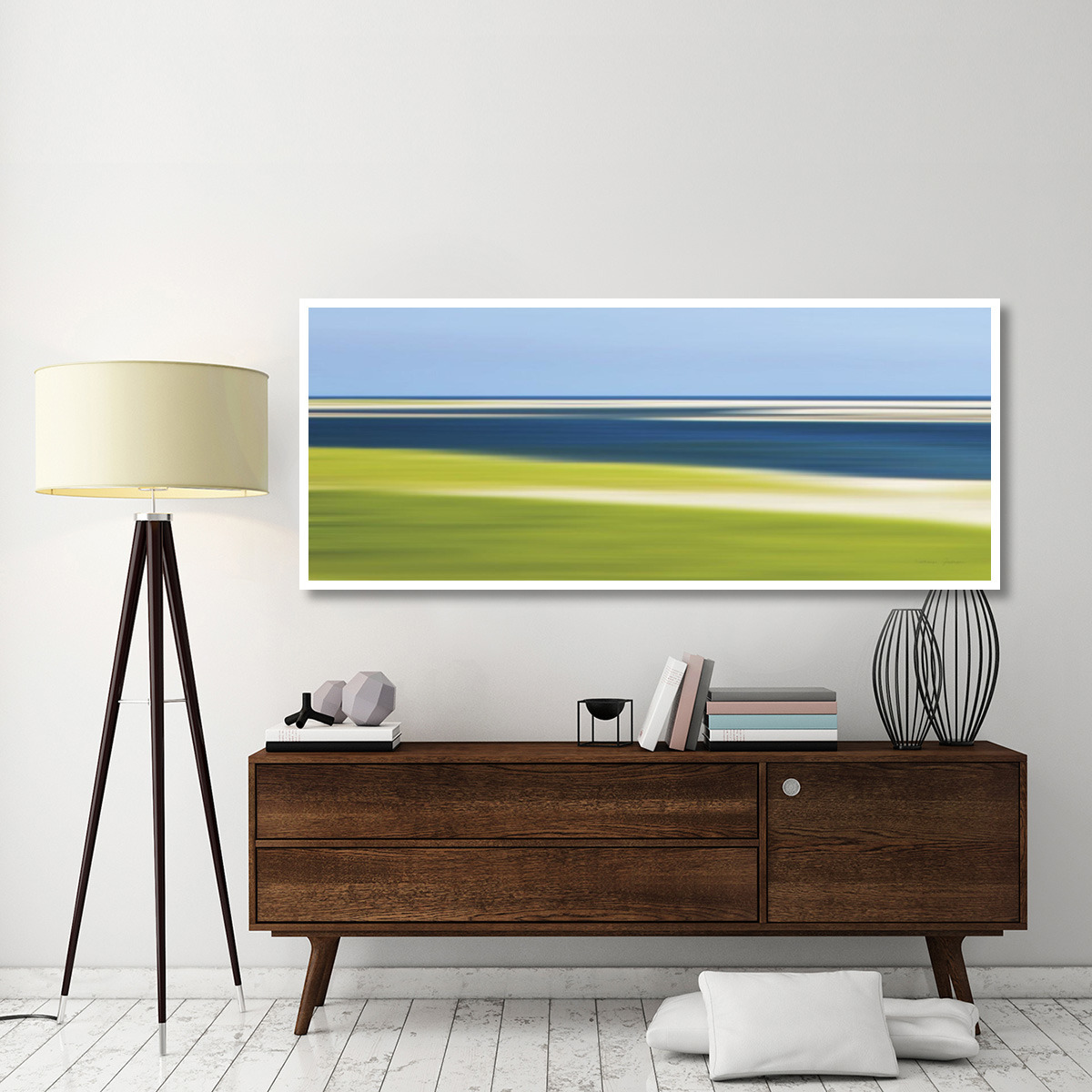 Cape Cod Low Tide -Paper Art-77&quotx32"