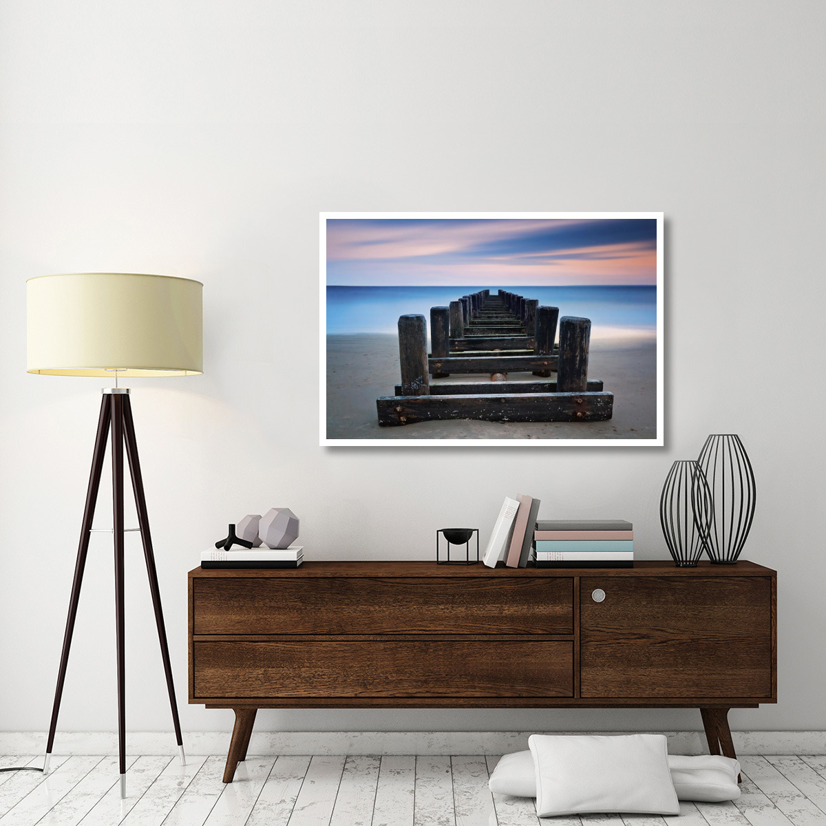 Coney Island Pier -Paper Art-50&quotx34"