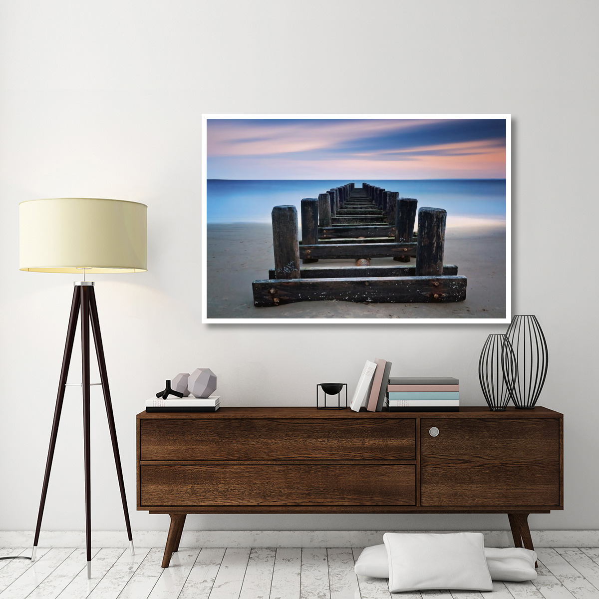 Coney Island Pier -Paper Art-62&quotx42"