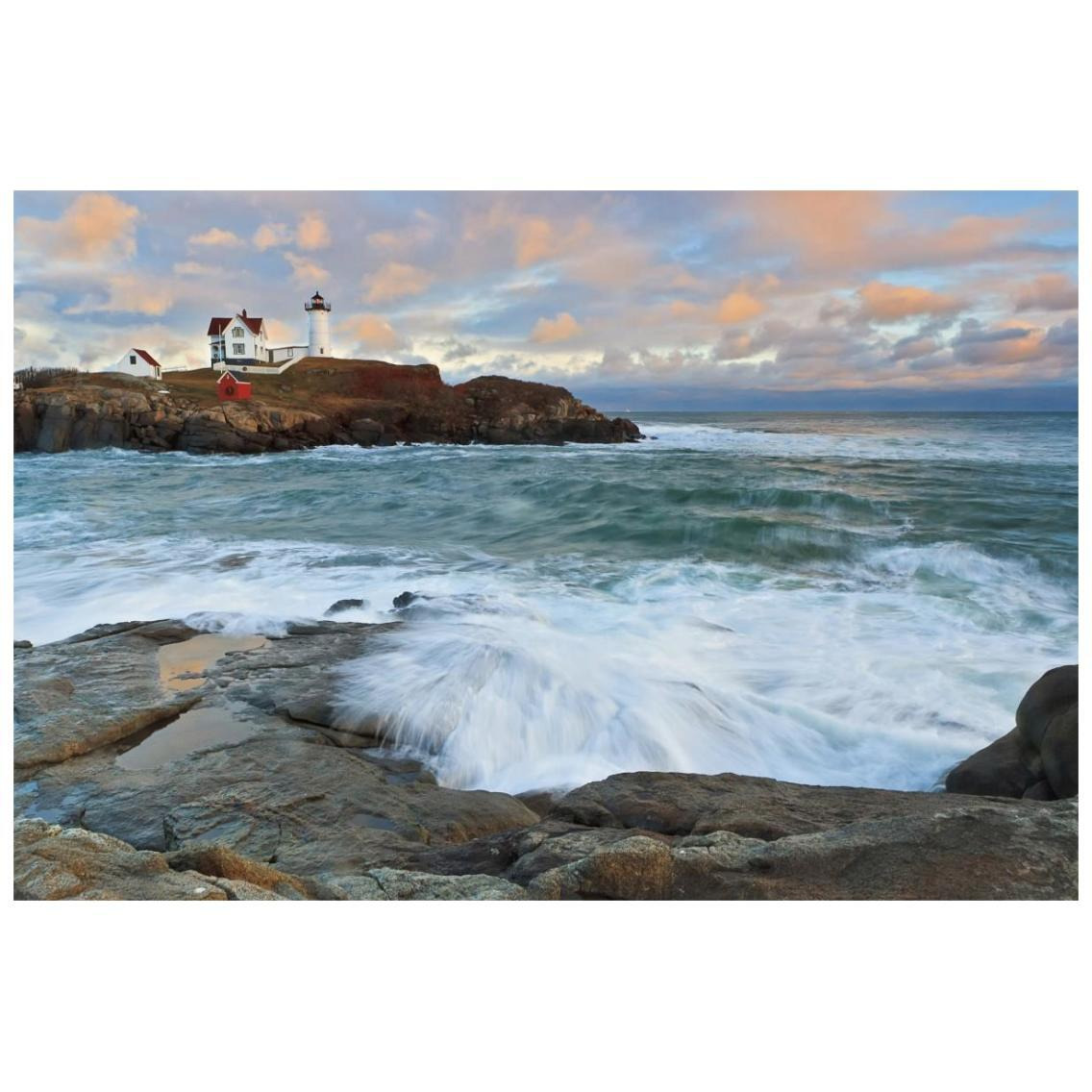 Nubble Sunset -Paper Art-26&quotx18"