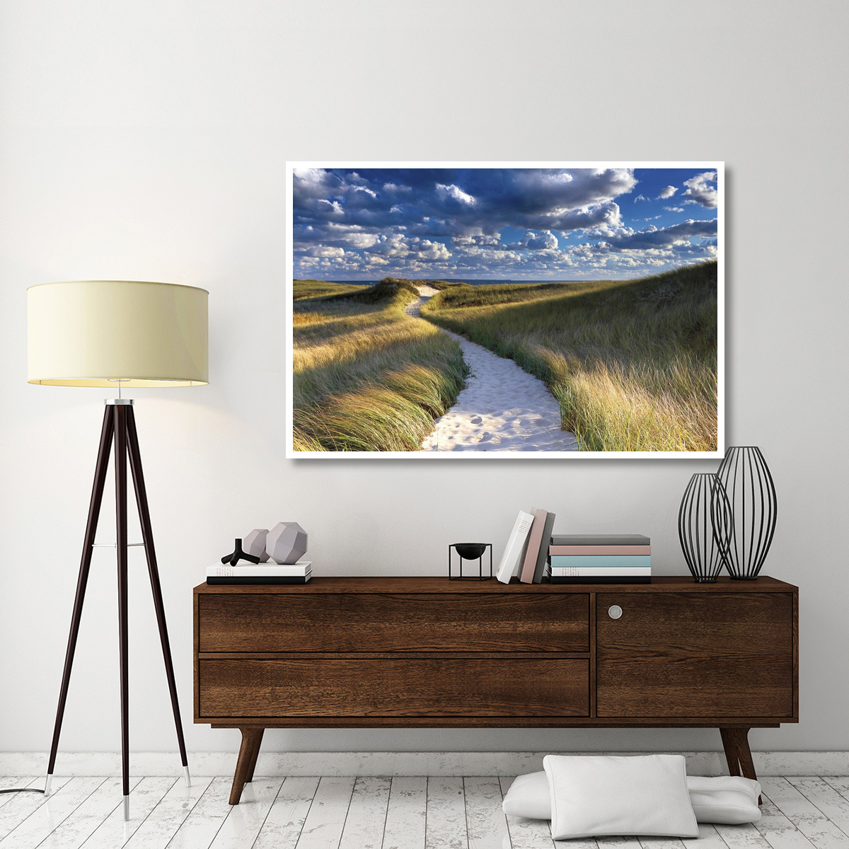 Philbin Beach Path -Paper Art-62&quotx42"