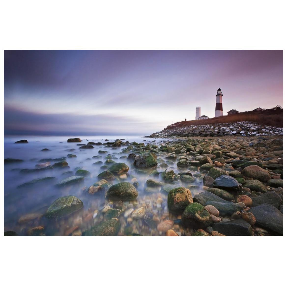 Montauk Point Sunset -Paper Art-20&quotx14"