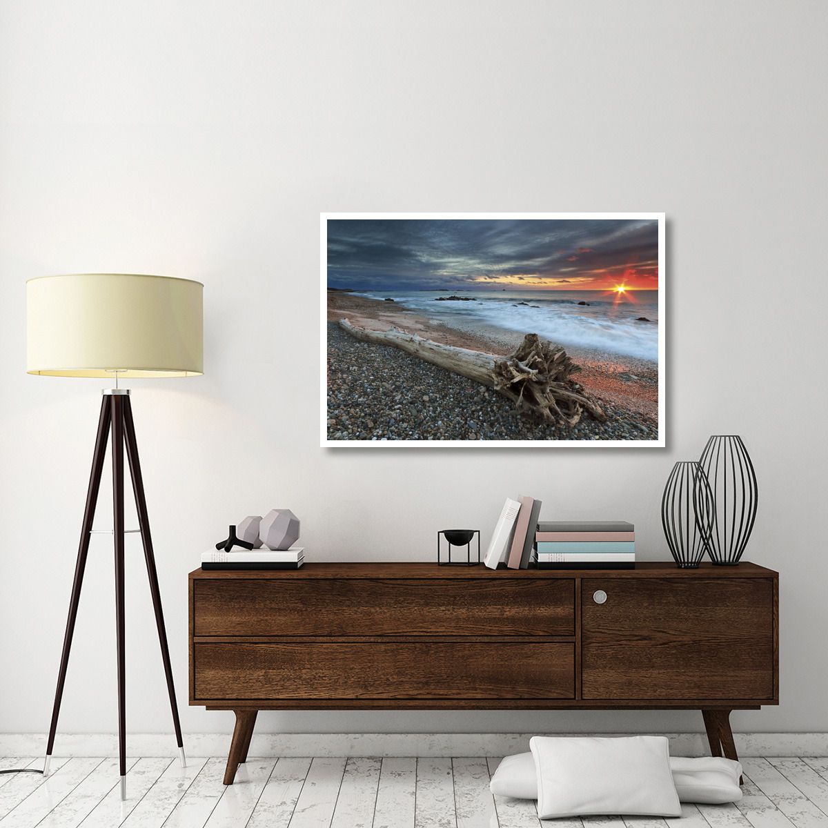 Sakonnet Driftwood -Paper Art-50&quotx34"