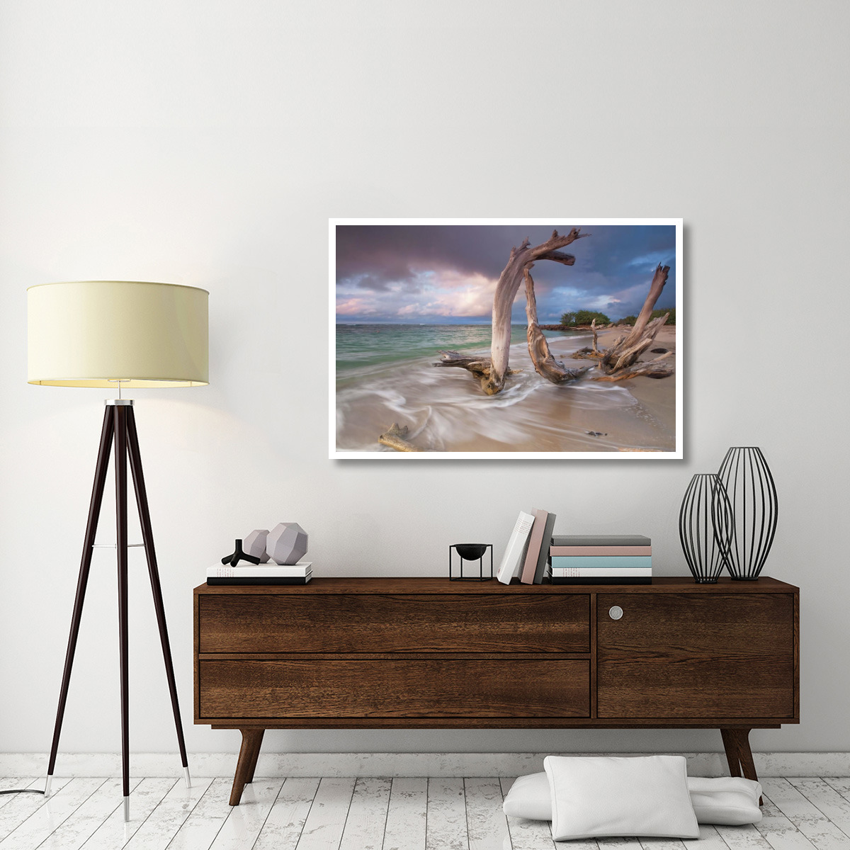 Driftwood Sunset -Paper Art-50&quotx34"
