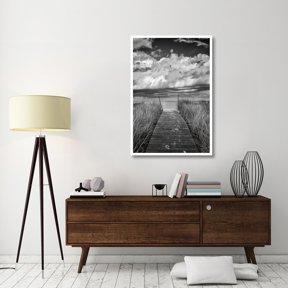 Oak Bluffs Beach Path -Paper Art-34&quotx50"