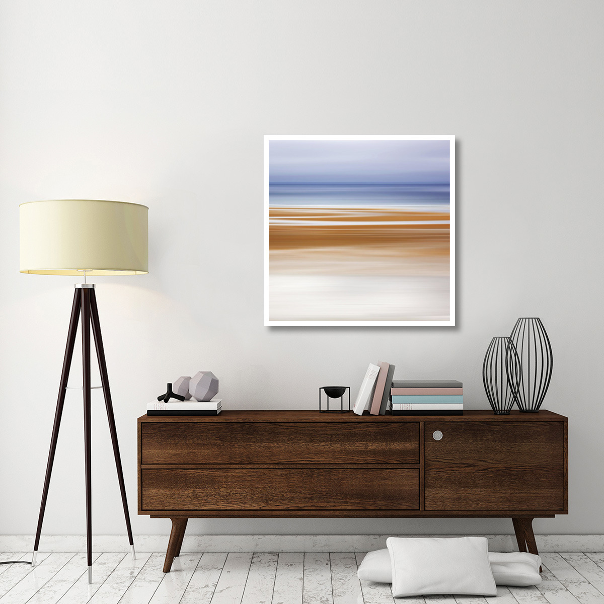 Foggy Evening at Low Tide -Paper Art-38&quotx38"