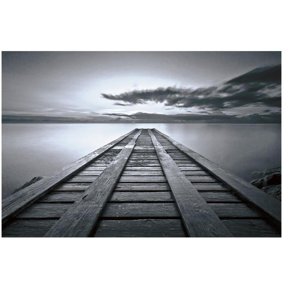 Cosmic Dock BW -Paper Art-26&quotx18"