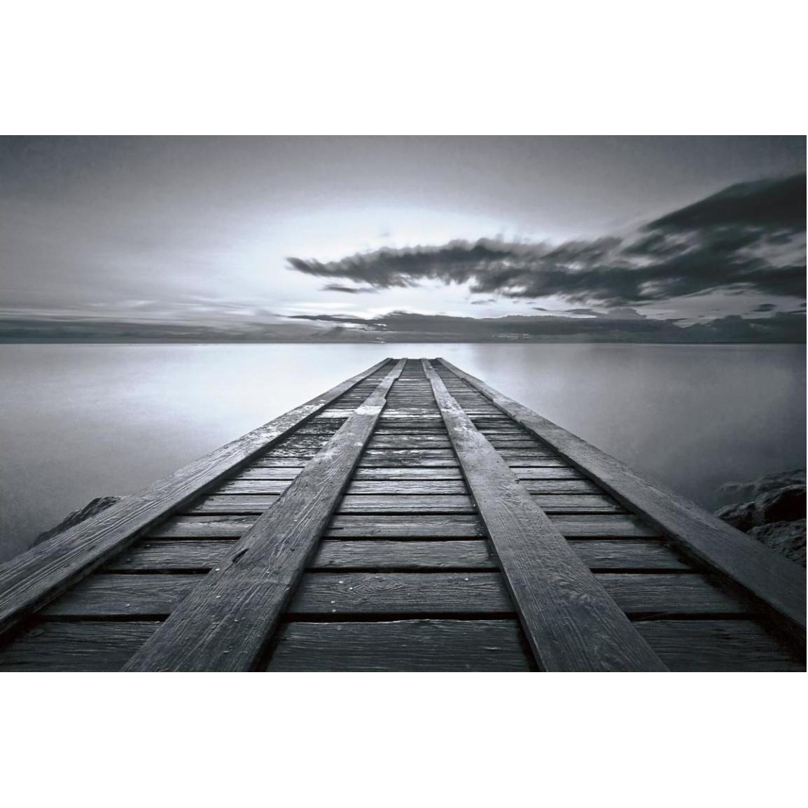 Cosmic Dock BW -Paper Art-50&quotx34"