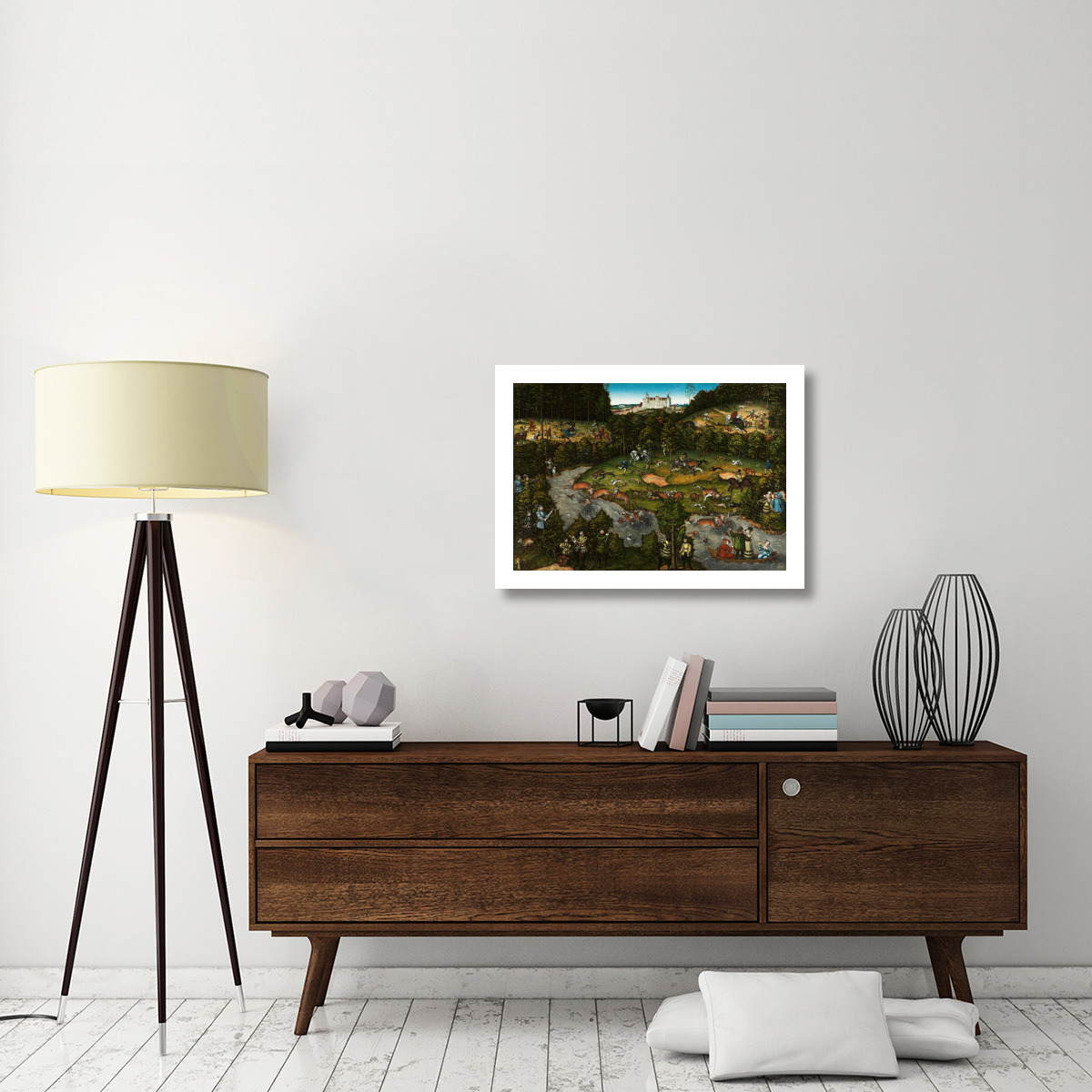 Hunting near Hartenfels Castle, 1540 -Paper Art-32&quotx22.7"