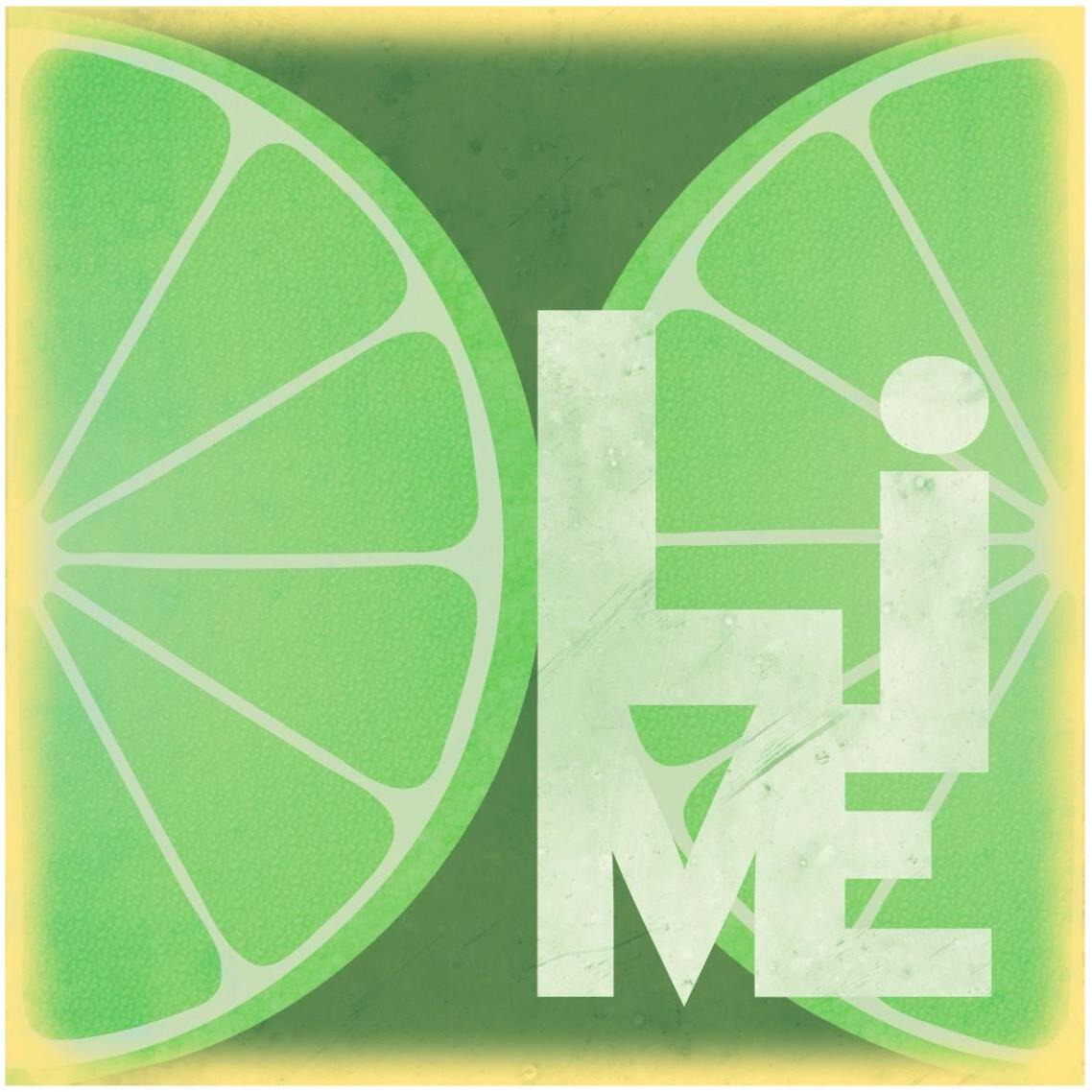 Citrus - Lime -Paper Art-32&quotx32"