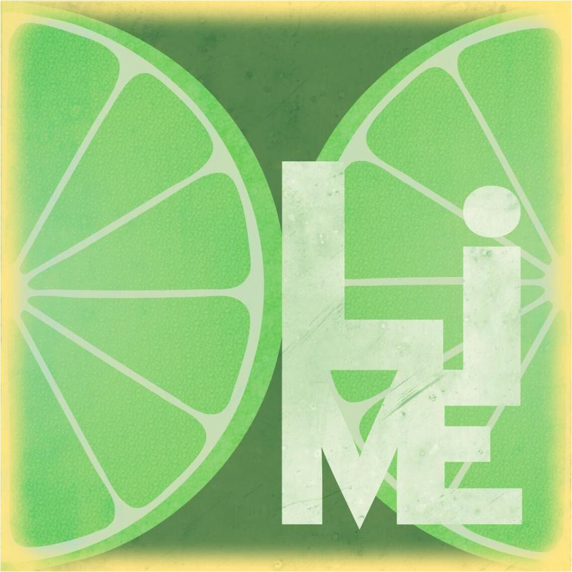 Citrus - Lime -Paper Art-38&quotx38"